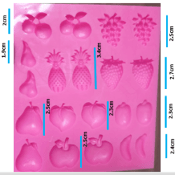 Molde de Frutas Variadas Pequeñas