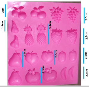 Molde de Frutas Variadas Pequeñas