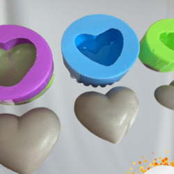 Molde de Silicona Corazon 3 Tamaños