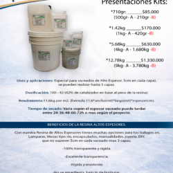 resina epoxica altos espesores