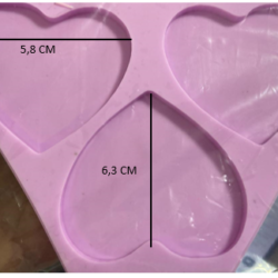 Molde 2D de Corazones x 3 UND