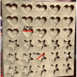 Molde de Corazones y Estrellas x30