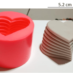 Molde de Corazon en Escalera - 452