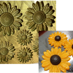 Molde Girasoles 3 Tamaños