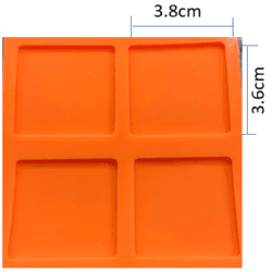 Molde de Placa Cuadrado x 4