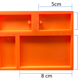 Molde de Placa Rectangulos x4