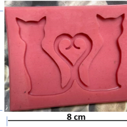 Molde de Gatos Enamorados