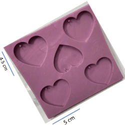 Molde de Corazon Llavero x 5