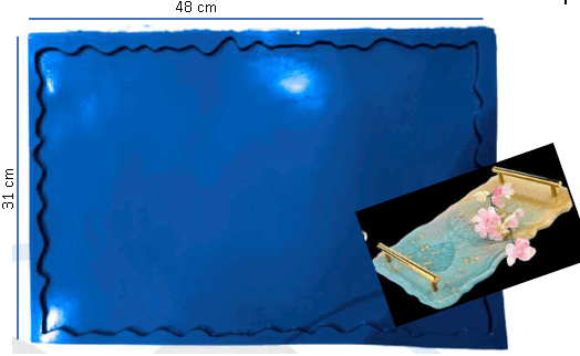 Molde de Bandeja Rectangular Geoda