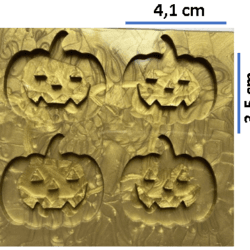 Molde de Calabaza con Cara 2D