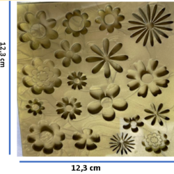 Molde de Flores 2D Variadas x18
