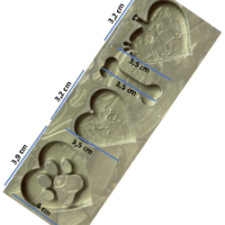 Molde de Placa Corazon - Mascota