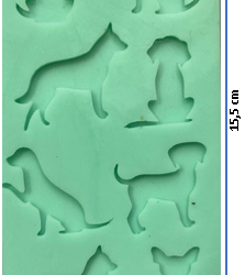 Molde de Figuras de Perros x8