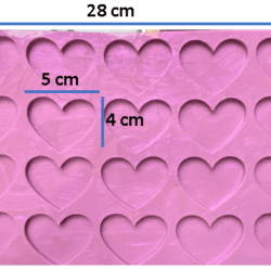 Molde de Corazones Placa x 20
