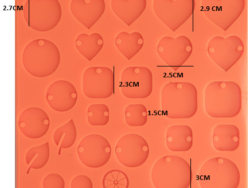 Molde de Silicona varios Aretes