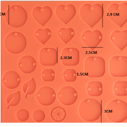 Molde de Silicona varios Aretes