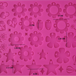 Molde de Silicona para Aretes y Pulseras