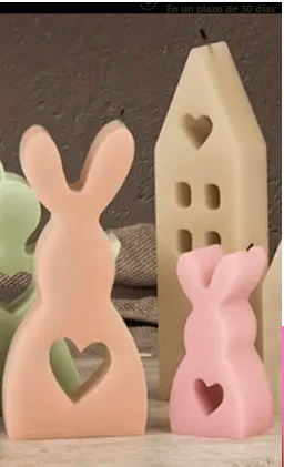 Molde de Conejo Con Corazon