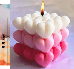 Molde de Burbujas de Corazon - 101