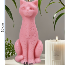 Molde de Gato Elegante con Figuras