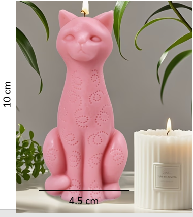 Molde de Gato Elegante con Figuras
