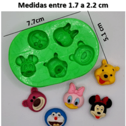 Molde Figuras Caras Dibujos - 1061