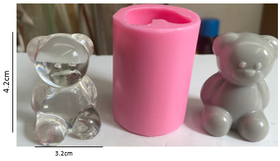 Molde de Oso Liso Sentado - 112