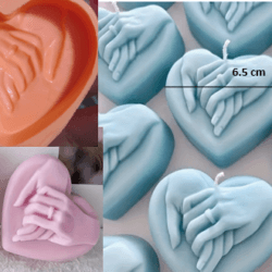 Molde de Corazon con Manos Pareja - 189