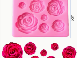 Molde de Silicona Rosas Varios Tamaños