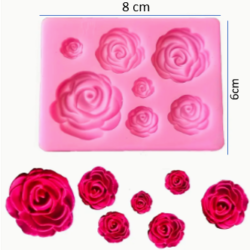 Molde de Silicona Rosas Varios Tamaños