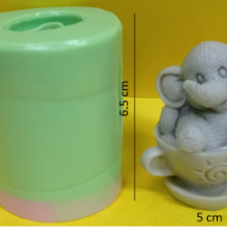 Molde de Elefante Peluche en Taza - 286
