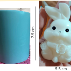 Molde de Conejo con Rosa - 287