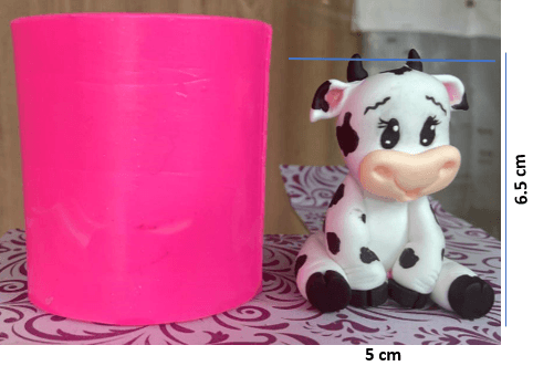 Molde de Silicona Vaca Sentada - 374