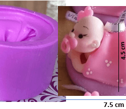 Molde de Silicona Bebe Niña - 389