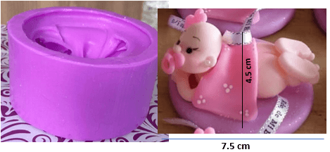 Molde de Silicona Bebe Niña - 389