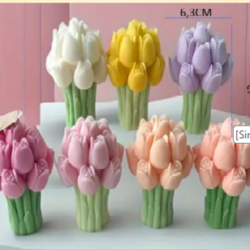 Molde de Tulipanes Estilizados - 514