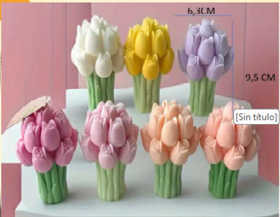 Molde de Tulipanes Estilizados - 514
