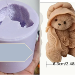 Molde de Oso con Sombrero - 58