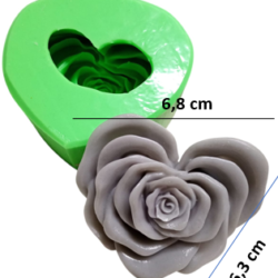 Molde de Rosa Forma de Corazon