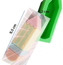 Molde de Silicona de Lapiz con Relieve - 622