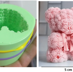 Molde de Osos de Rosas con Moño