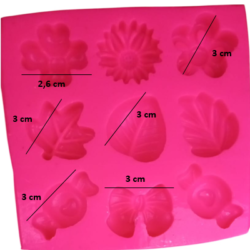 Molde de Varias Flores y Moño