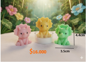 Molde Mini Dinosaurio Kwaii - 165