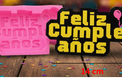 Molde de Frase Feliz Cumpleaños - 845