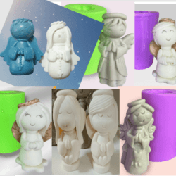 Molde de Silicona Angel Niño - Niña