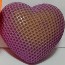 Molde de Corazon Efecto Malla