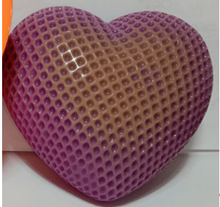 Molde de Corazon Efecto Malla