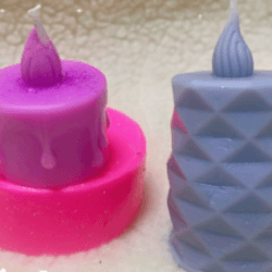 Molde de Silicona Pila Tipo Vela