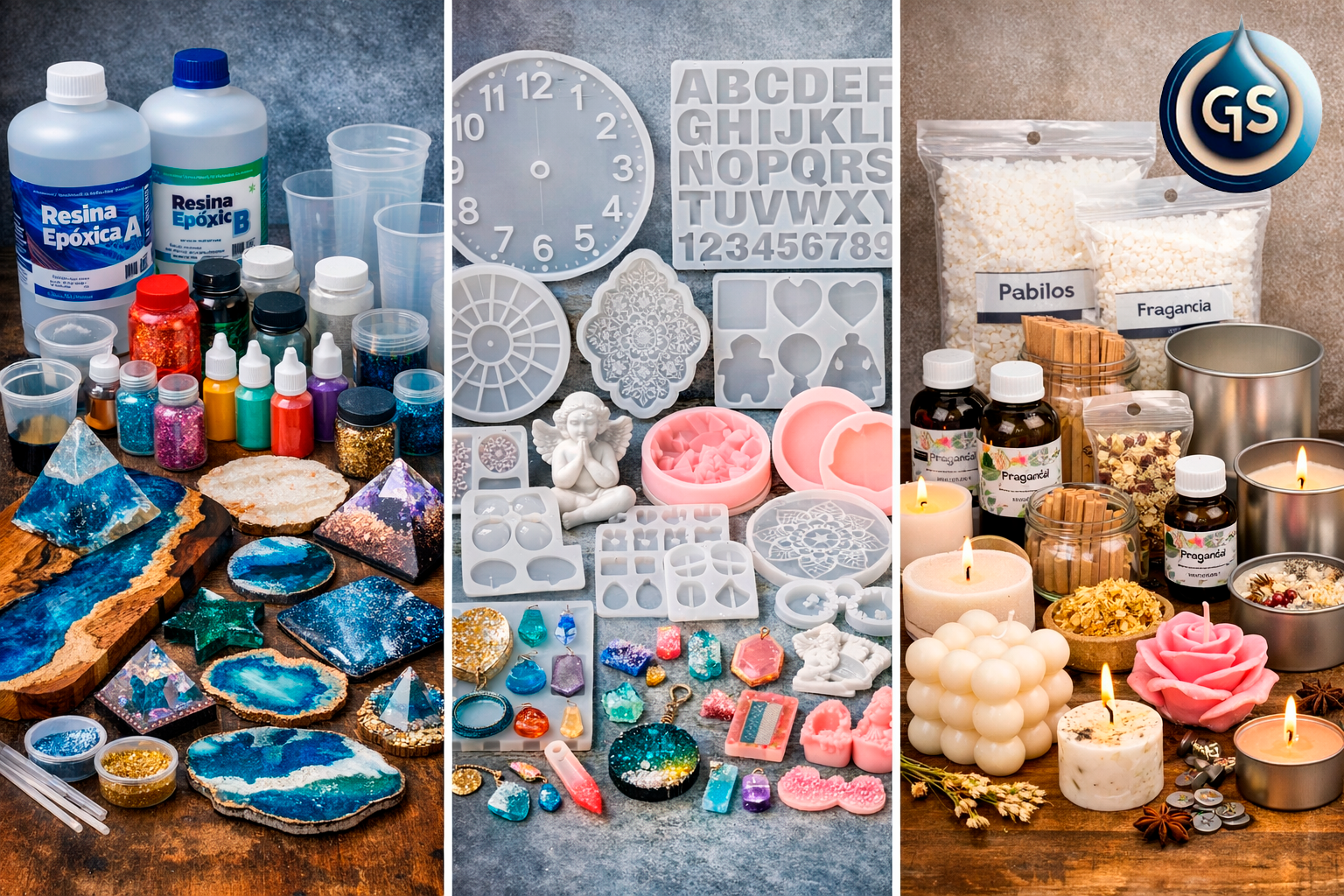 resinas epoxica - moldes de silicona - insumos para velas